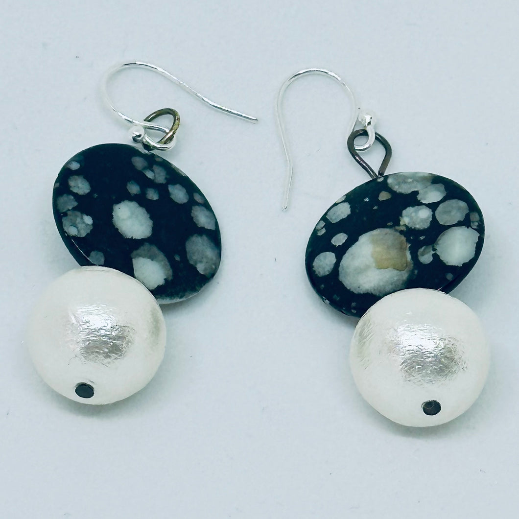 Cotton Pearl Earrings