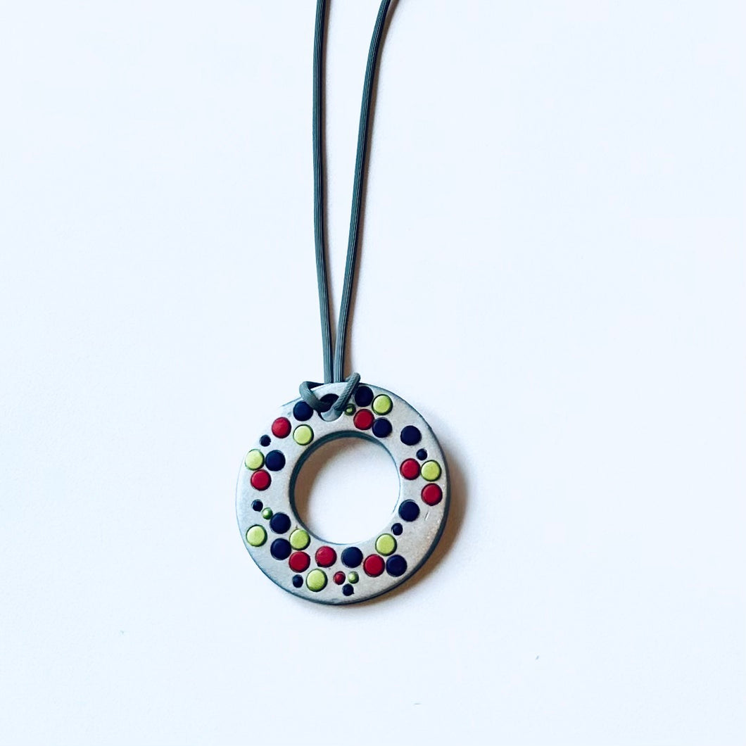 Simple Colorful Disc Necklace