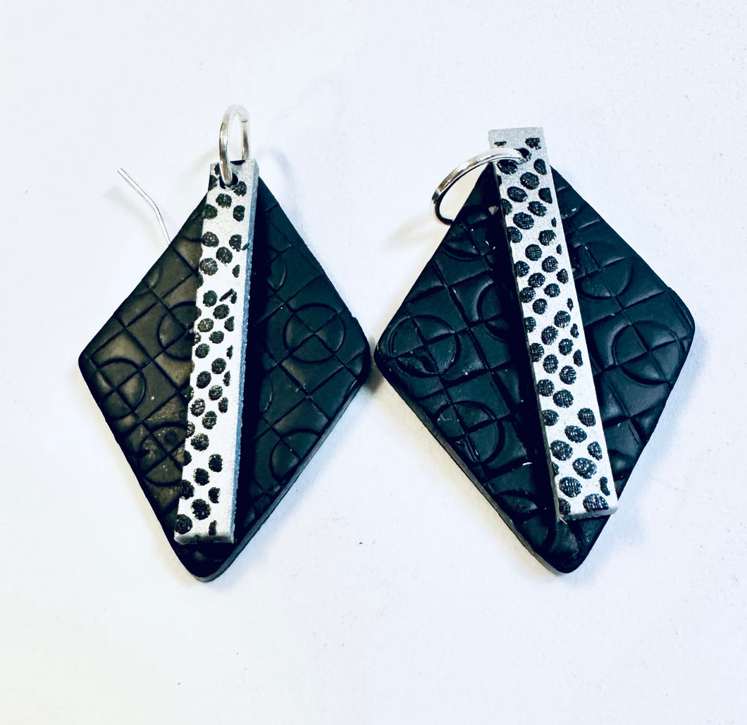 Polymer Diamond Earrings