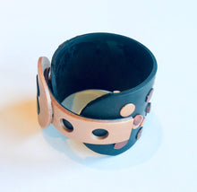 Polymer cuff bracelet in Black & Bronze