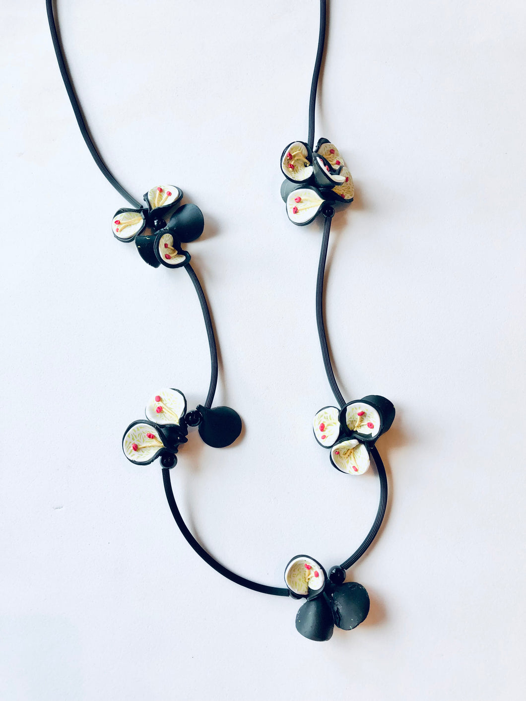 Flower Power Polymer Necklace