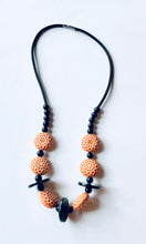 Orange Black Onyx Necklace
