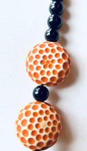 Orange Black Onyx Necklace