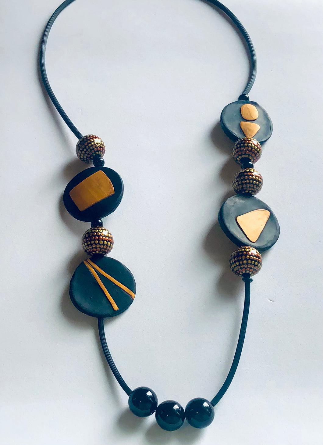 Bold Gold (and black) Necklace