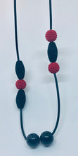 Red Rubber & Black Necklace