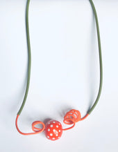 Orange/Grey comtemporary artsy necklace