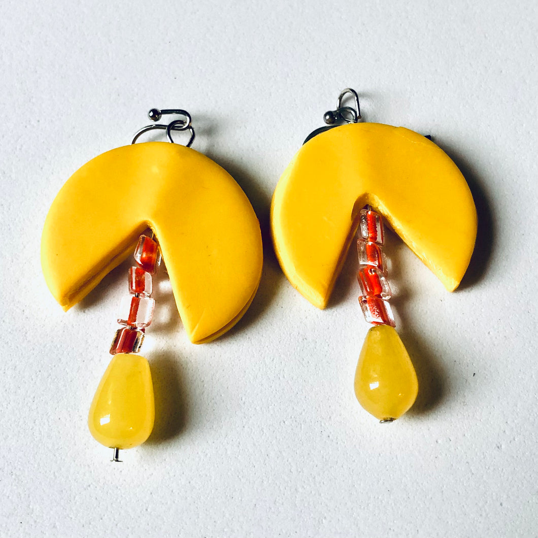 Polymer Yellow Orange Earrings