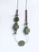 Bronze & Green Polymer Necklace
